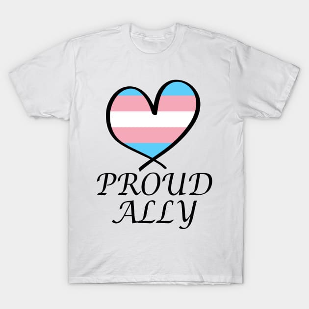 Proud Ally LGBT Gay Pride Month Transgender Flag T-Shirt by artbypond